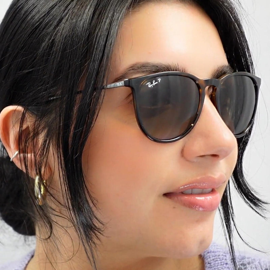 Ray-Ban Sunglasses Erika 4171 601/5Q Black Violet Mirror Polarized
