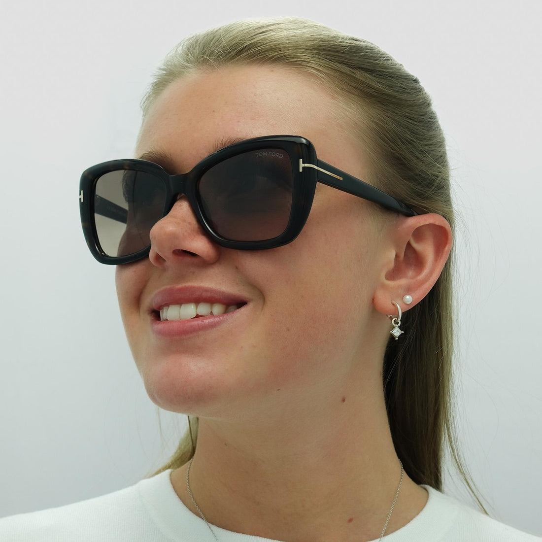 Tom Ford Sunglasses Maeve FT1008 52F Dark Havana Brown Gradient