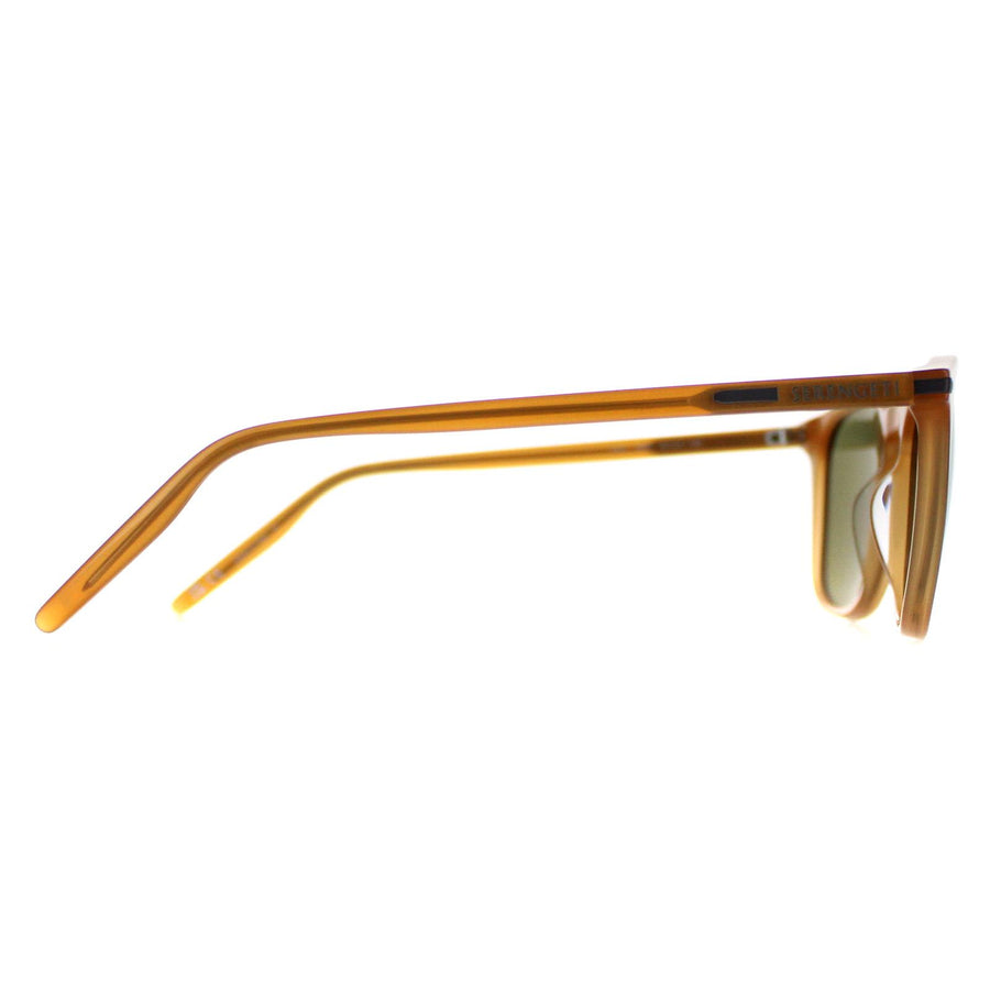 Serengeti Sunglasses Delio 8855 Shiny Honey Mineral Polarized 555nm Green
