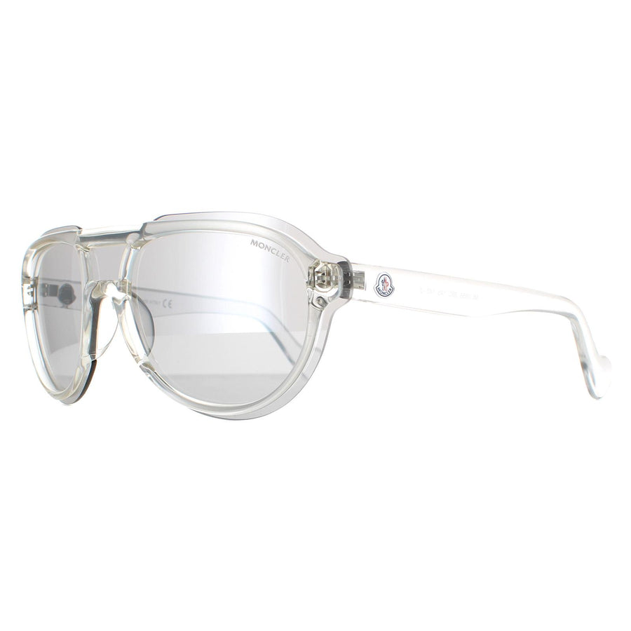 Moncler Sunglasses ML0055 26C Crystal Grey Mirror