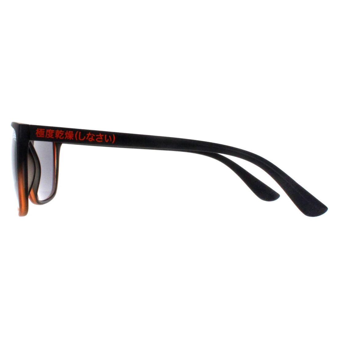 Superdry Sunglasses Stockholm 104 Matte Black Orange Dark Grey