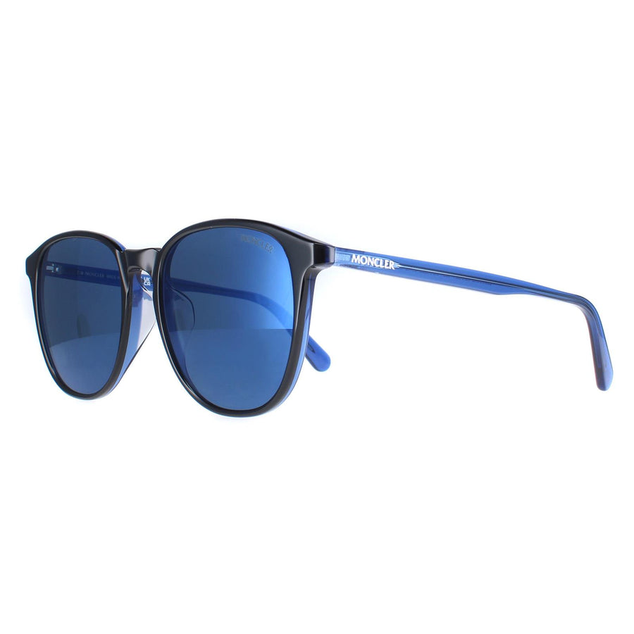 Moncler Sunglasses ML0189-F 92D Shiny Black Blue Polarized