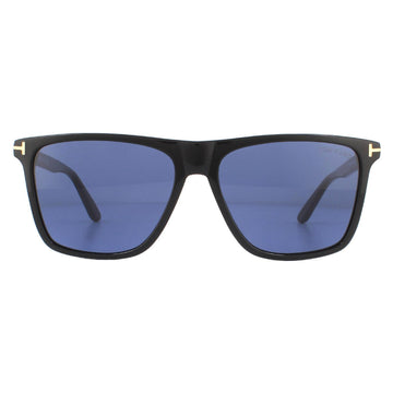Tom Ford Sunglasses Fletcher FT0832 01V Shiny Black Blue