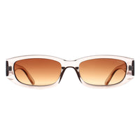 Atum Rectangle Womens Transparent Beige Brown Gradient Nyctra Sunglasses