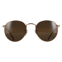 Ray-Ban Sunglasses Round Metal RB3447 001/G5 Gold Silver Brown Polarized Chromance