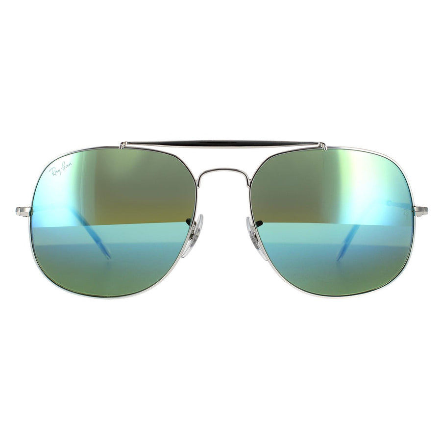 Ray-Ban General RB3561 Sunglasses Silver Blue Green Gradient Mirror