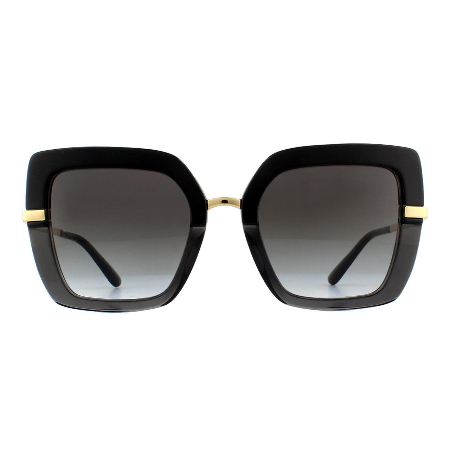 Dolce & Gabbana Sunglasses DG4373 32468G Top Black on Transparent Black Grey Gradient