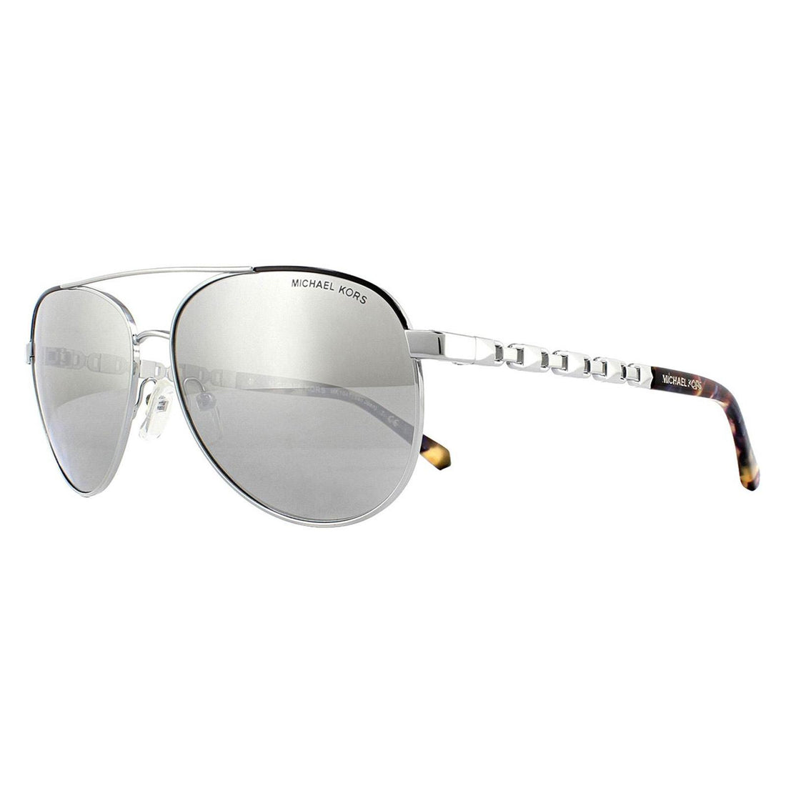 Michael Kors Sunglasses San Juan MK1047 11536G Silver Silver Mirror