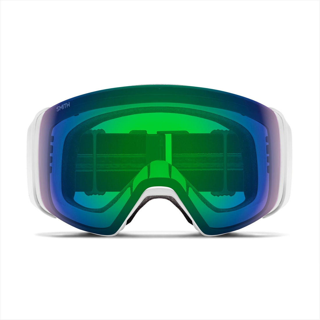 Smith Ski Goggles 4D Mag 0OZ XP White Vapor ChromaPop Everyday Green Mirror & CP Store Rose Flash