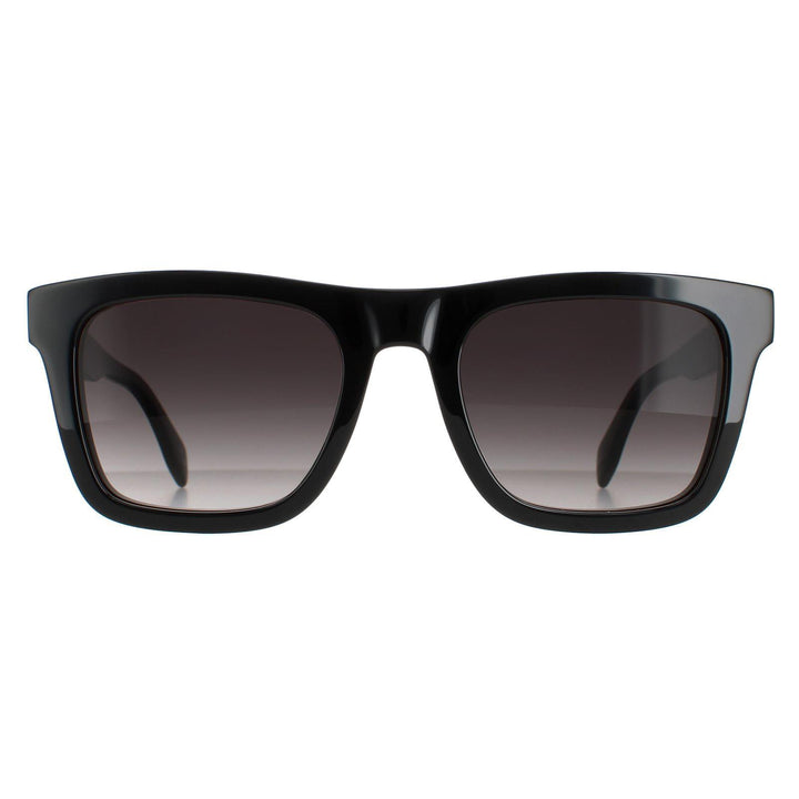 Alexander McQueen Sunglasses AM0301S 001 Shiny Black Grey Gradient