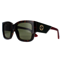 Gucci Sunglasses GG1663S 002 Havana with Green and Red Green