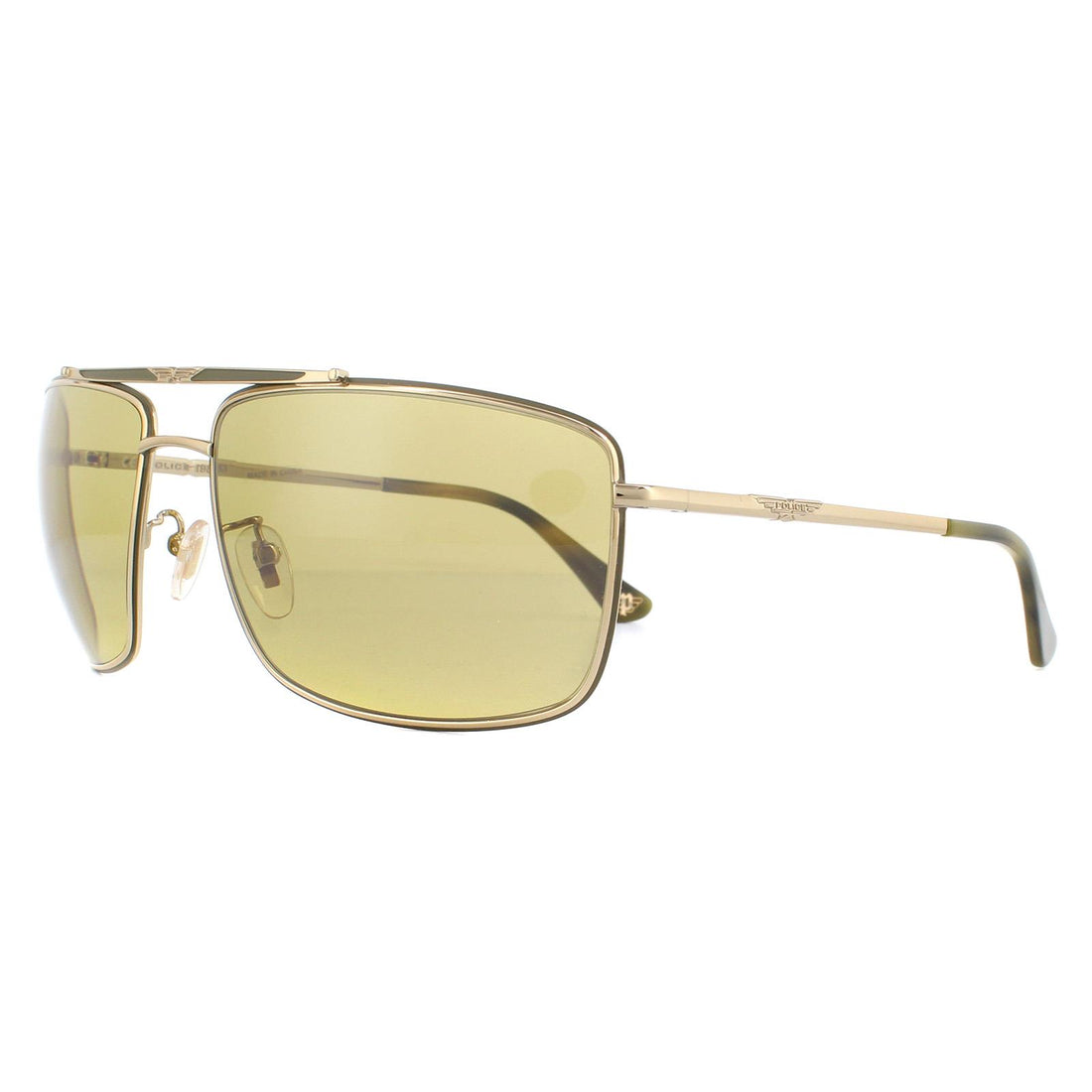 Police Sunglasses Origins 11 SPL965 02A8 Shiny Grey Gold Brown
