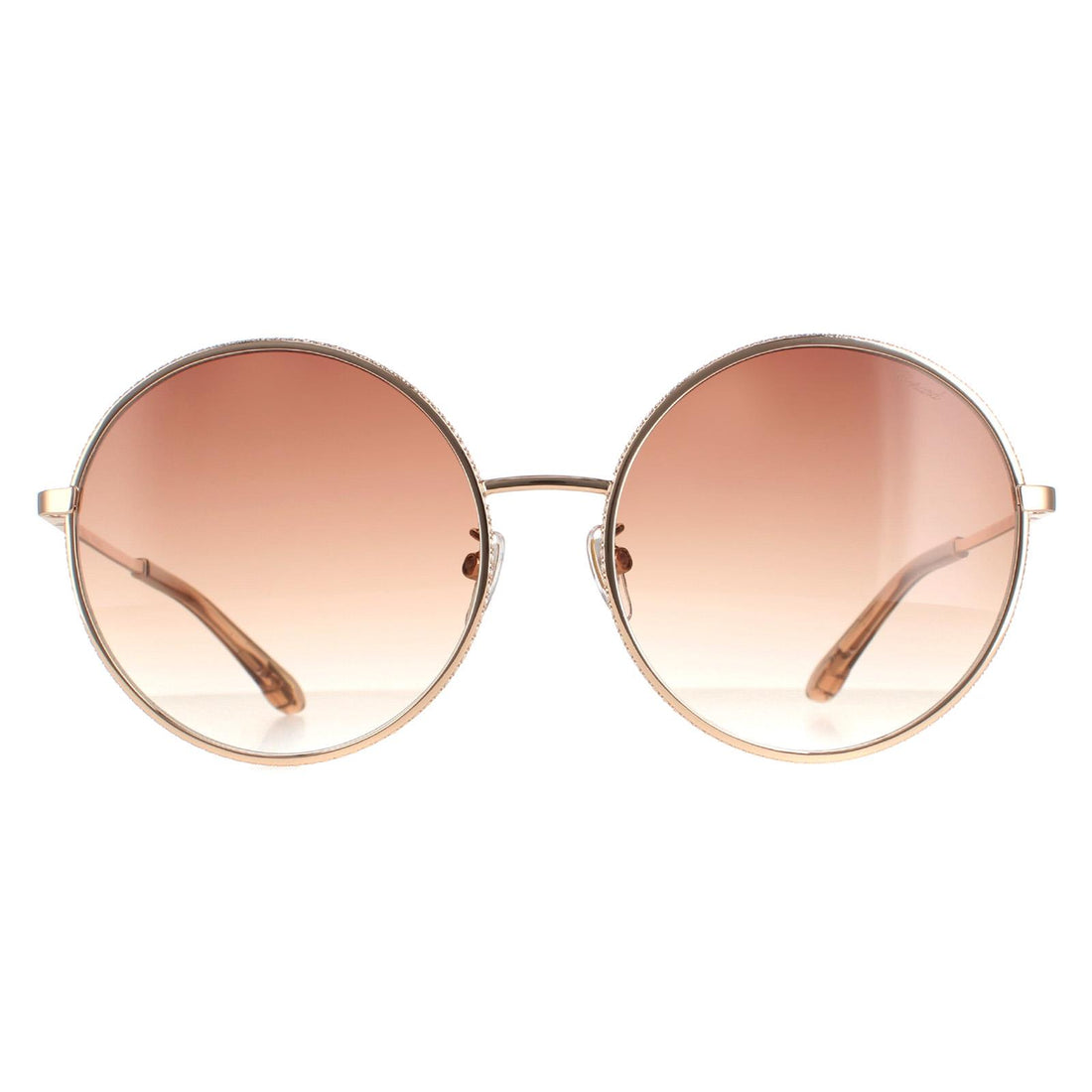 Chopard SCHF11S Sunglasses Shiny Copper Gold / Brown Gradient