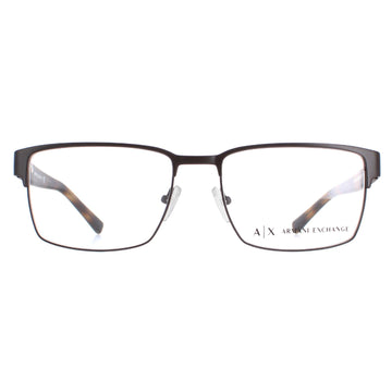 Armani Exchange Glasses Frames AX1019 6001 Matte Brown Men
