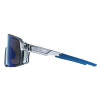 Relay Shield Unisex Matte Transparent Grey and Blue Blue Revo Polarized Endgame Sunglasses