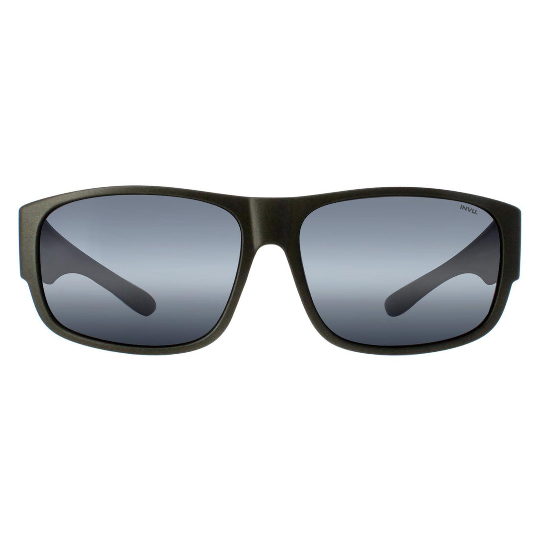 INVU Sunglasses E2601 E Matte Olive Metallic Grey Polarized