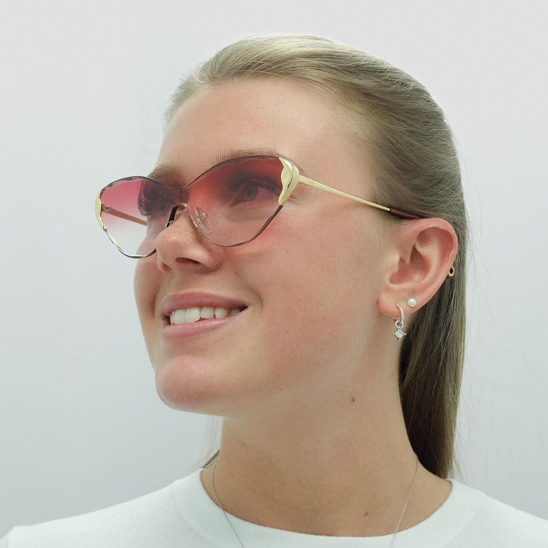 Chloe Sunglasses Curtis CE163S 823 Gold Red Gradient