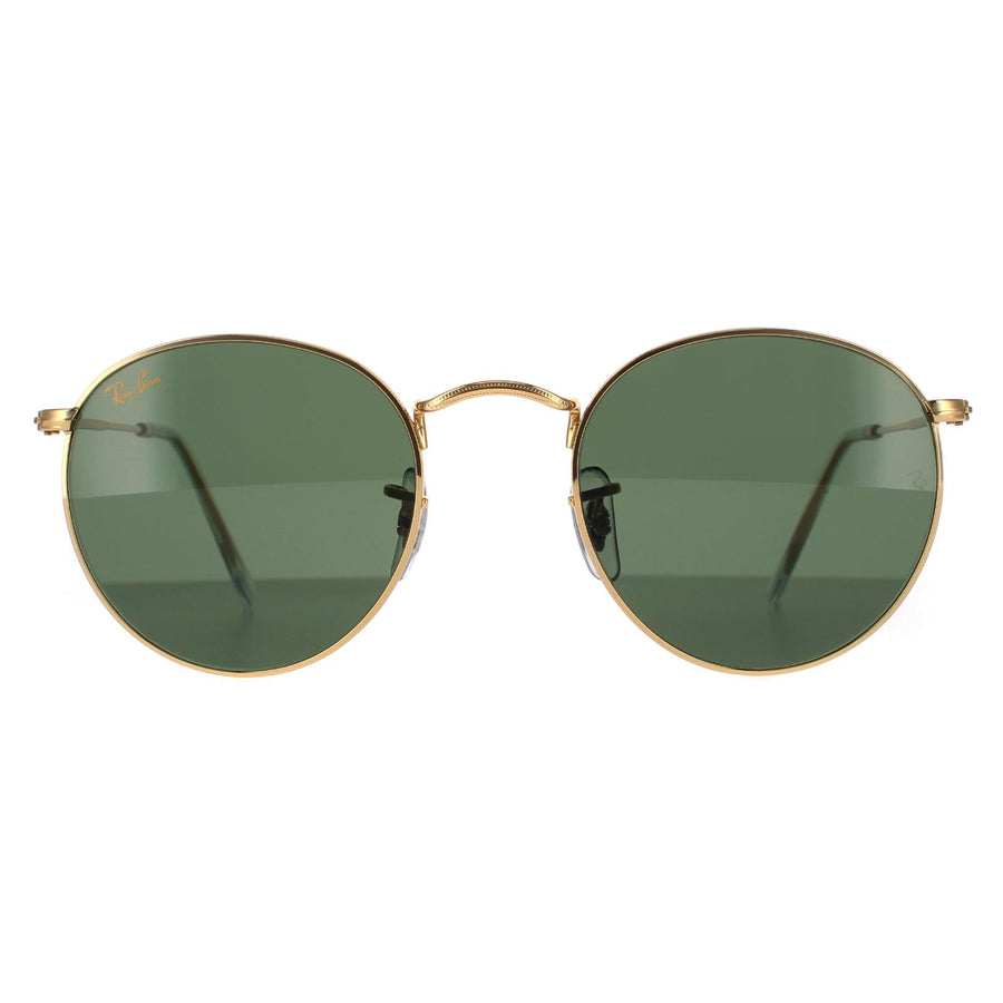 Ray-Ban Round Metal RB3447 Sunglasses Legend Gold G-15 Green 50