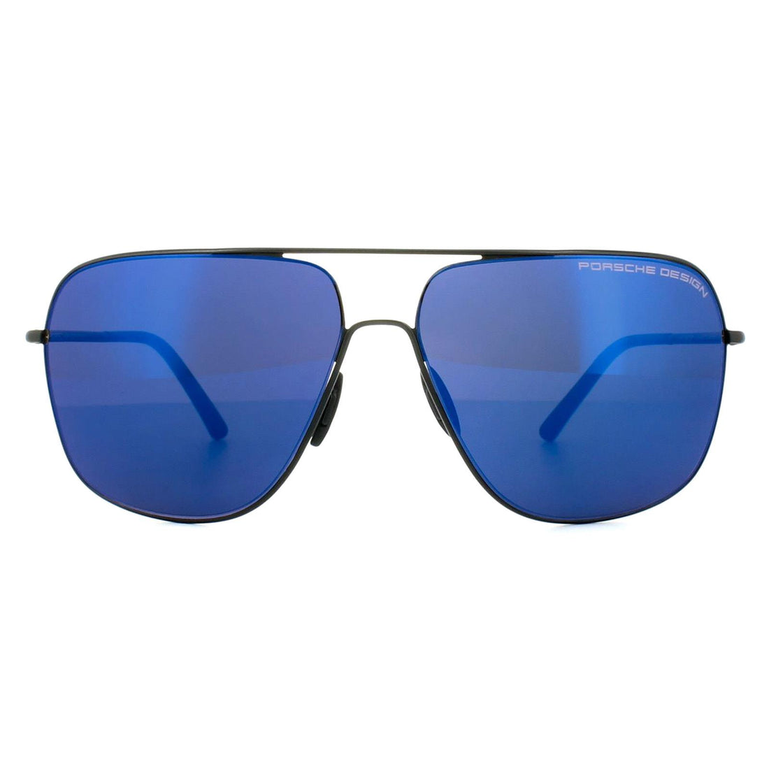 Porsche Design Sunglasses P8607 A V279 Black Dark Blue Mirror