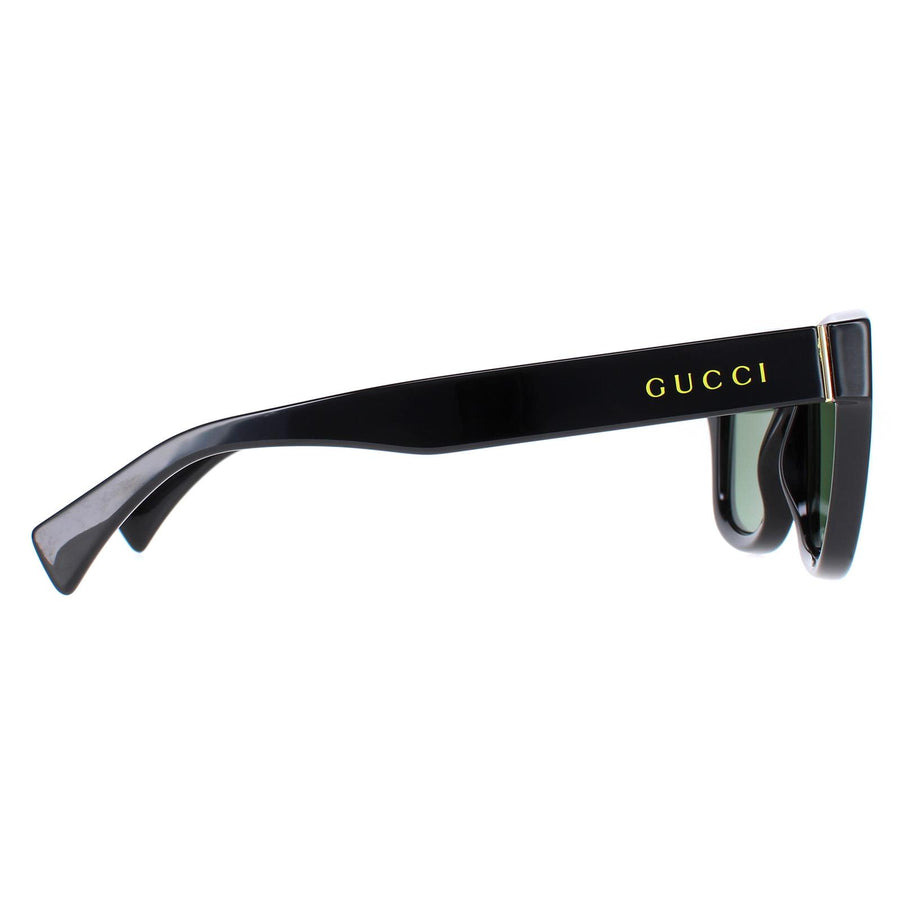 Gucci Sunglasses GG1135S 001 Shiny Black Green Polarized