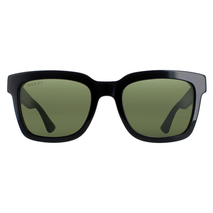 Gucci Sunglasses GG0001SN 002 Black and Green With Red Stripe Green