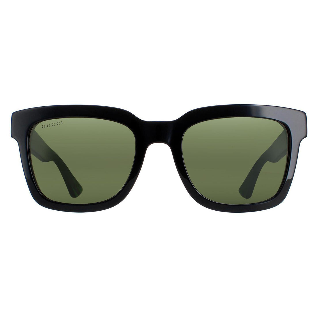 Gucci Sunglasses GG0001SN 002 Black and Green With Red Stripe Green