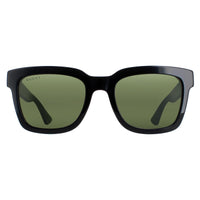 Gucci Sunglasses GG0001SN 002 Black and Green With Red Stripe Green