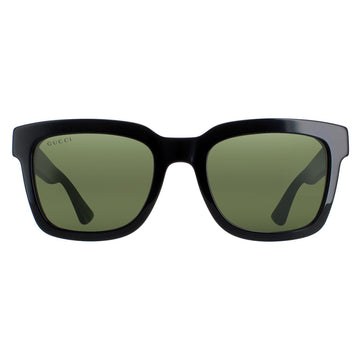 Gucci Sunglasses GG0001SN 002 Black and Green With Red Stripe Green