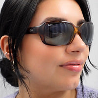 New Ray-Ban Sunglasses 4068 601 Black Crystal Green