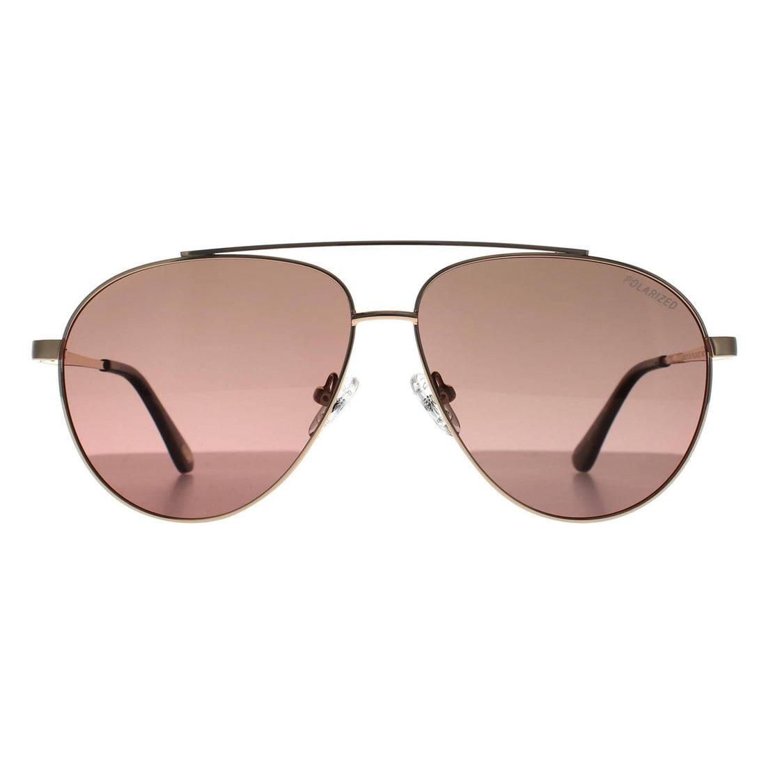 Skechers Sunglasses SE6276 32H Shiny Pale Gold Brown Polarized