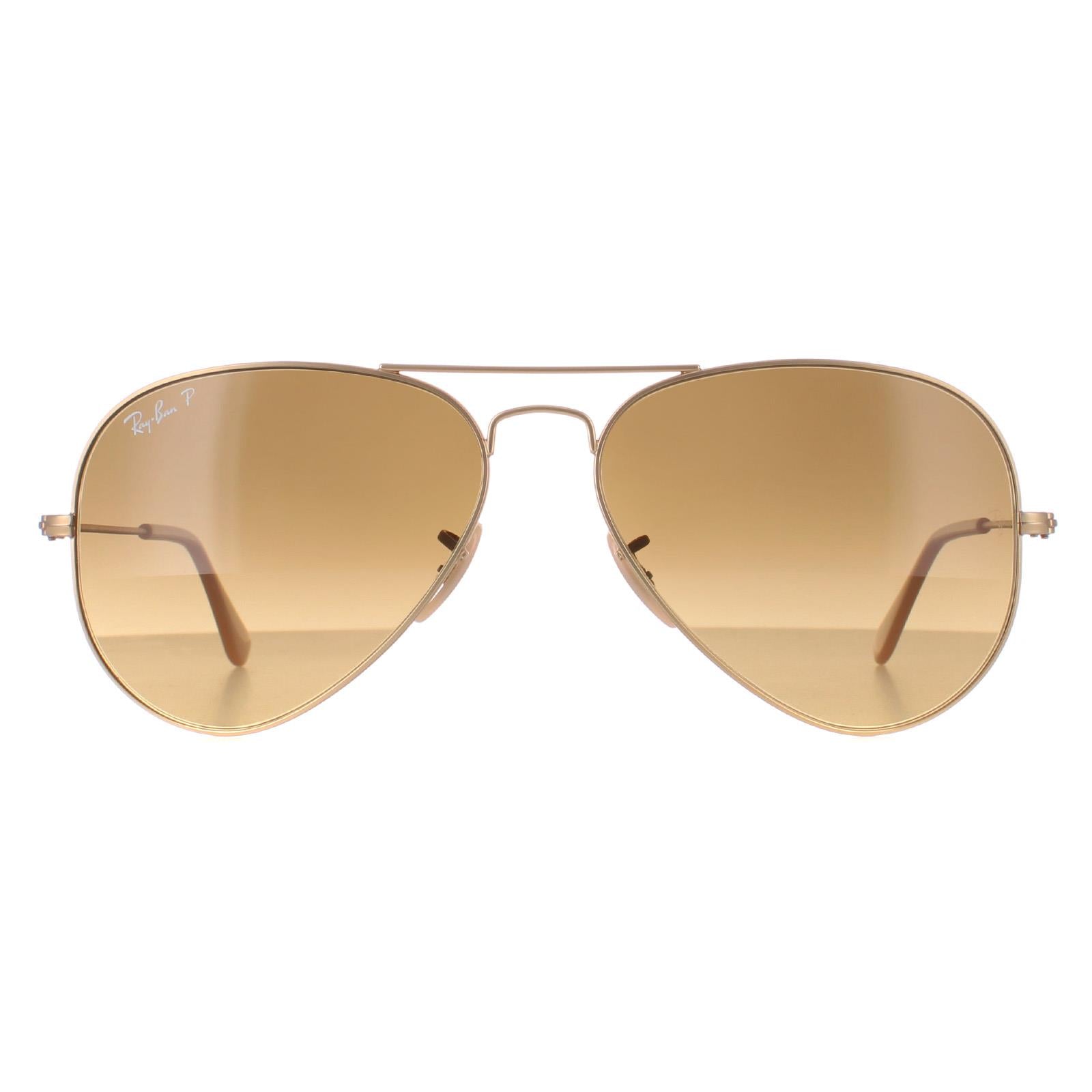 Sunglasses Aviator 3025 112 M2 Shiny Gold Gradient Polarized