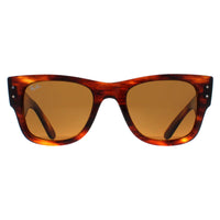 Ray-Ban RB0840S Mega Wayfarer Sunglasses Polished Striped Havana Brown