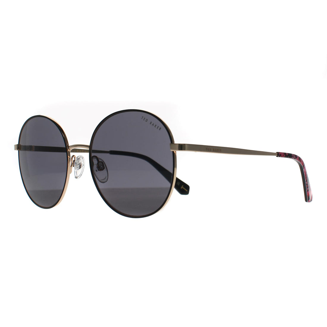 Ted Baker Sunglasses TB1744 Viola 001 Black Shiny Gold Grey