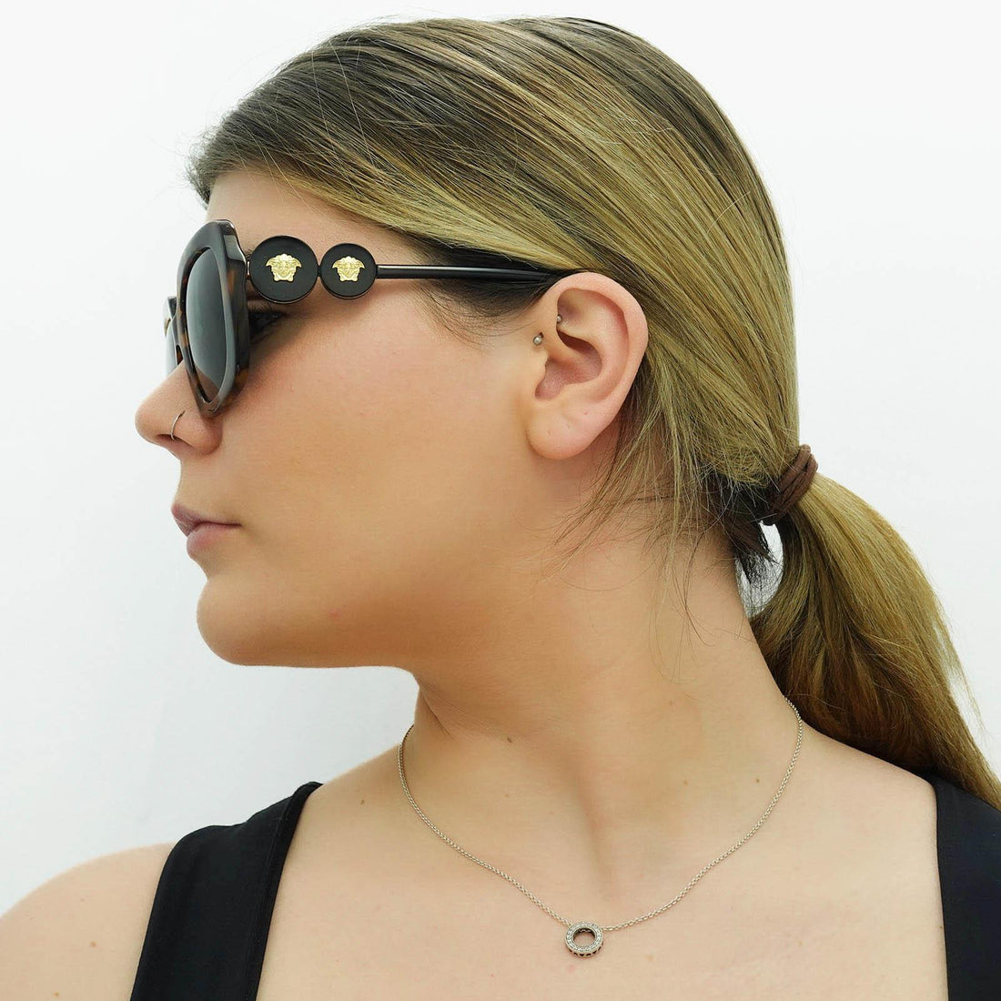 Versace Sunglasses VE4434 511987 Light Havana Dark Grey