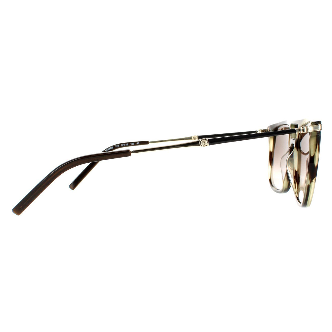 Salvatore Ferragamo Sunglasses SF966S 319 Striped Khaki Brown Gradient