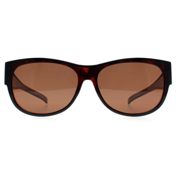 Smarty Sunglasses SE2200 Fit Over A Dark Havana Brown Polarized