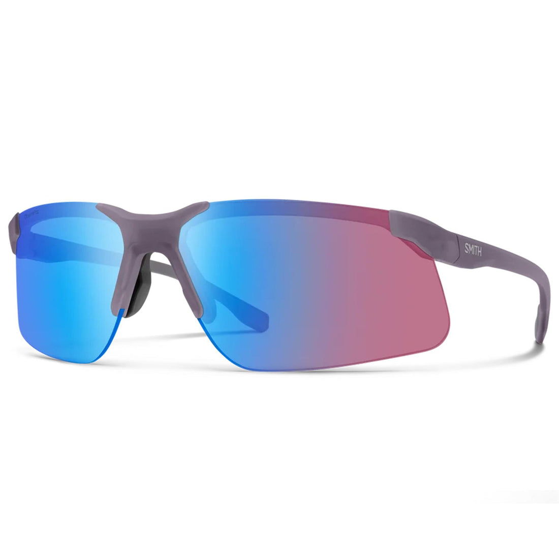 Smith Sunglasses Cipher 4QI G0 Matte Meteorite Crystal ChromaPop Low Light Rose Blue Mirror