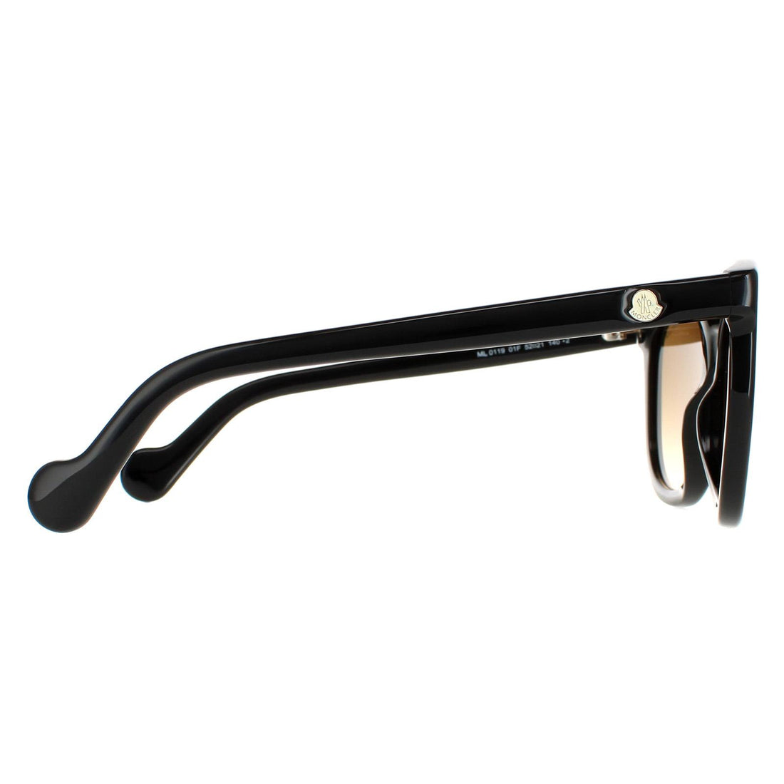 Moncler Sunglasses ML0119 01F Shiny Black Brown Gradient