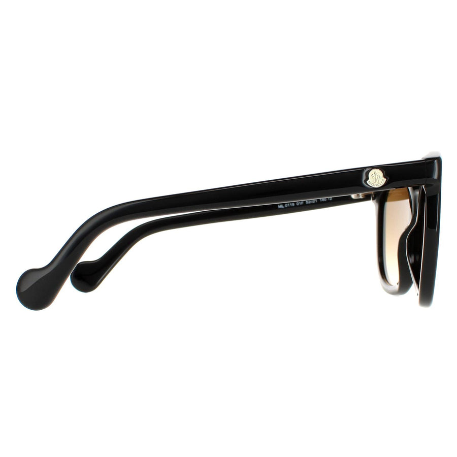 Moncler Sunglasses ML0119 01F Shiny Black Brown Gradient