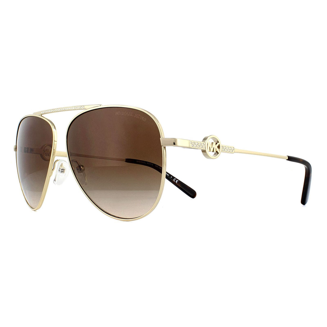 Michael Kors Sunglasses MK1066B Salina 100113 Light Gold Brown Gradient