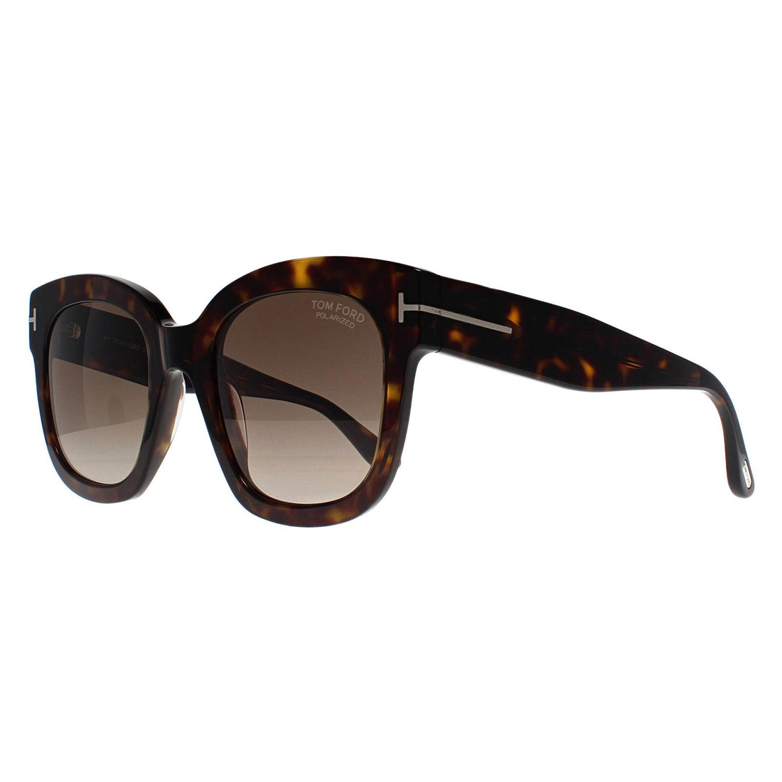 Tom Ford Sunglasses Beatrix FT0613 52H Dark Havana Brown Polarized