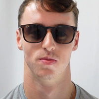 Ray-Ban Sunglasses Chris 4187 856/13 Rubber Havana Gradient Brown