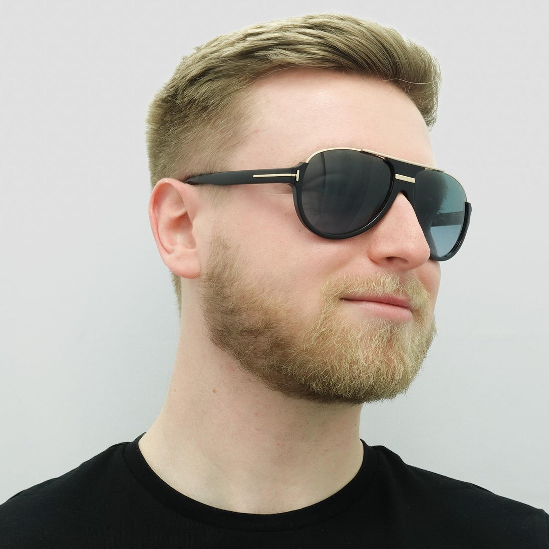 Tom Ford Sunglasses 0334 Dimitry 01P Shiny Black Green Gradient