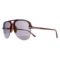 Tom Ford Sunglasses Terry 02 FT1004 45A Shiny Light Brown Smoke