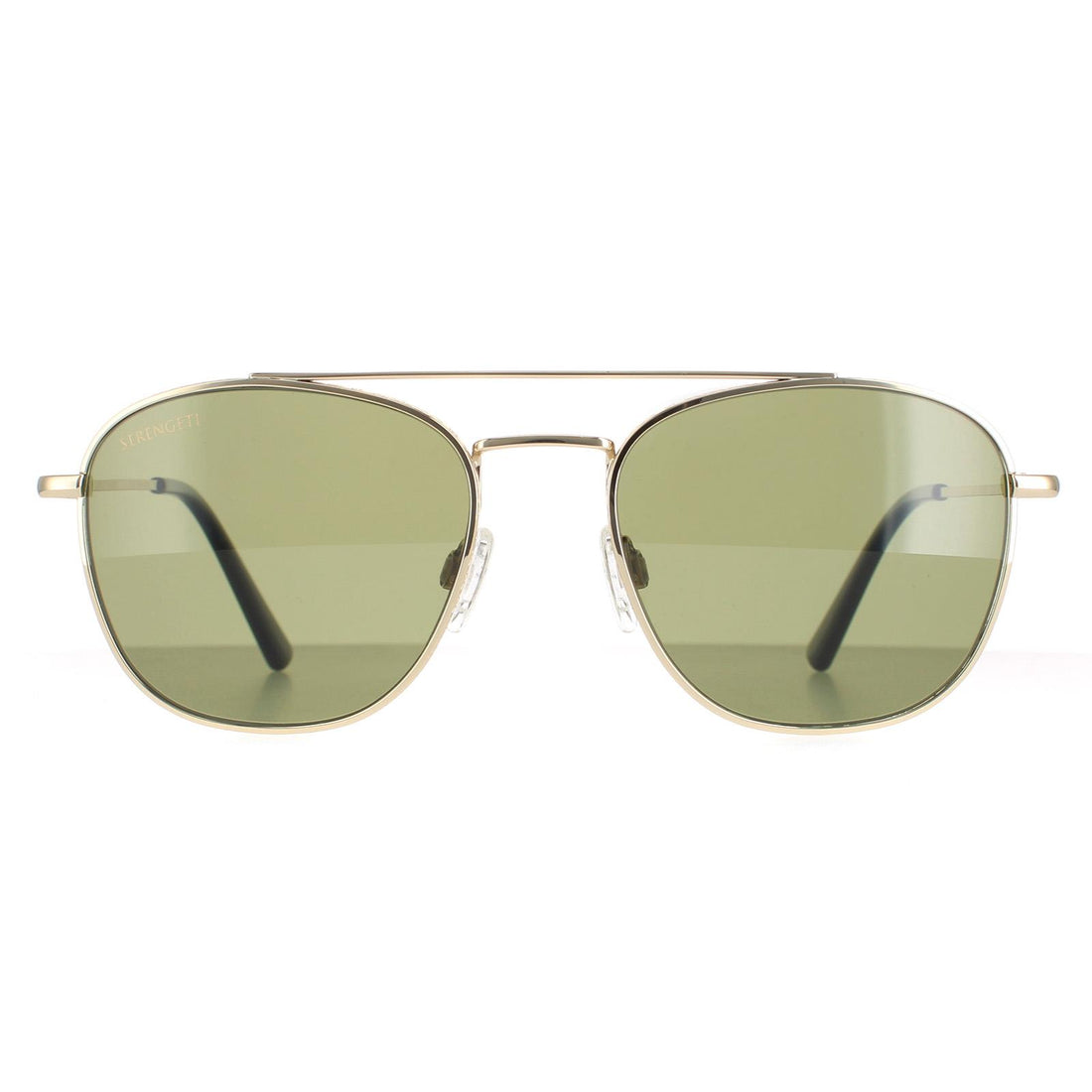 Serengeti Sunglasses Carroll SS542001 Shiny Light Gold Polarized Green 555nm