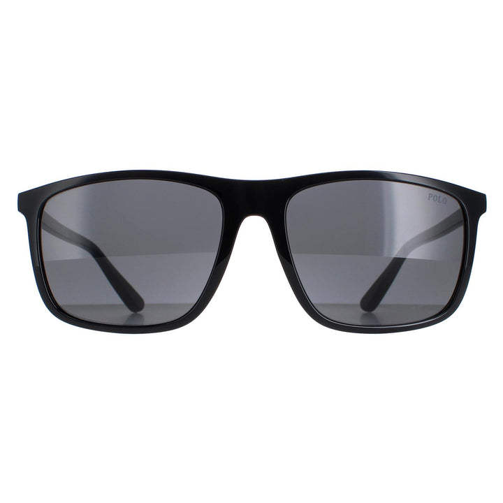 Polo Ralph Lauren Sunglasses PH4175 500187 Shiny Black Dark Grey