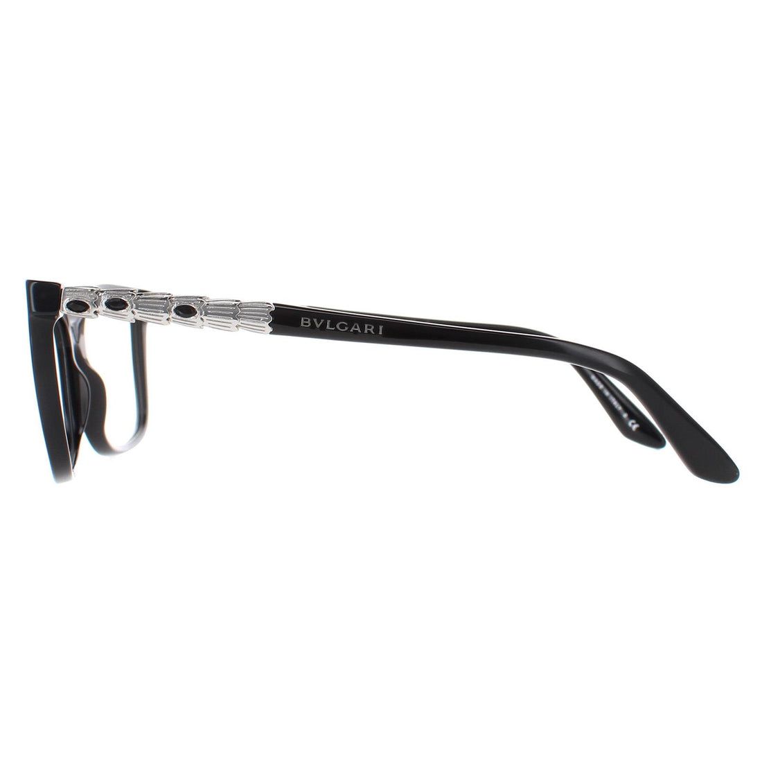 Bvlgari Glasses Frames 4130KB 5190 Black Silver 52mm Womens