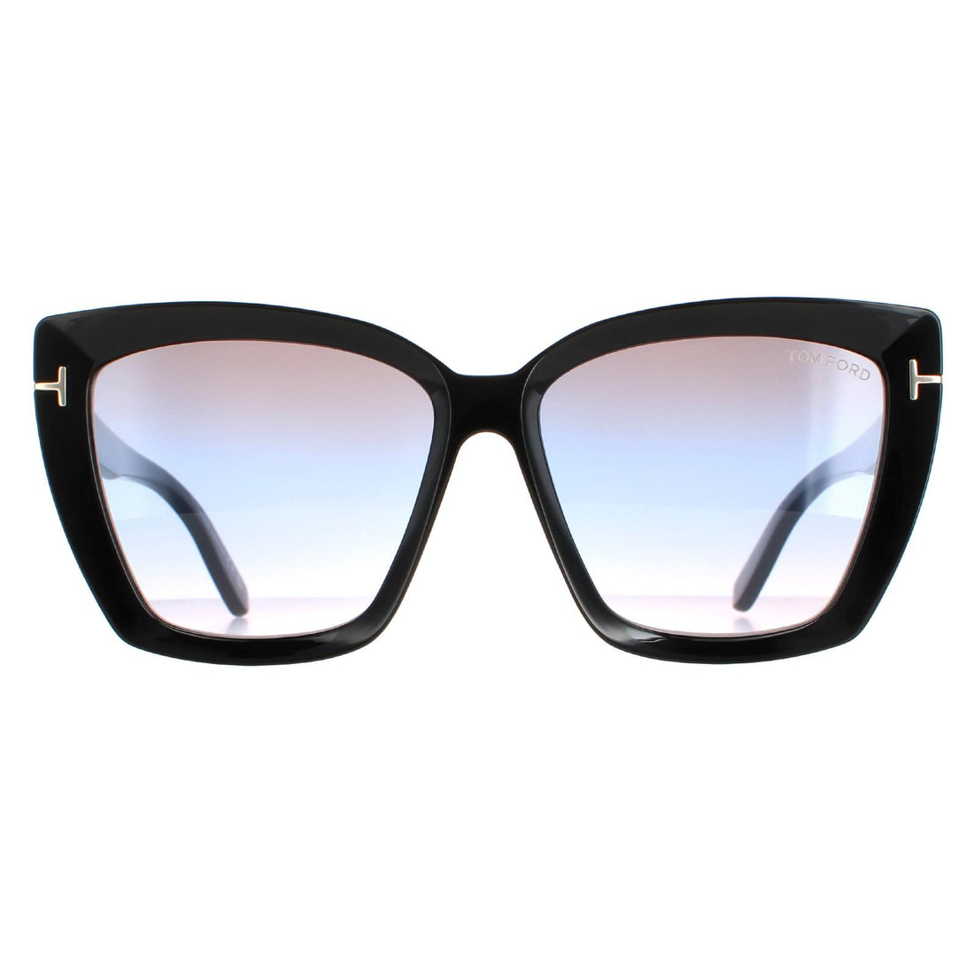 Tom Ford Sunglasses Scarlet FT0920 01B Shiny Black Smoke Gradient