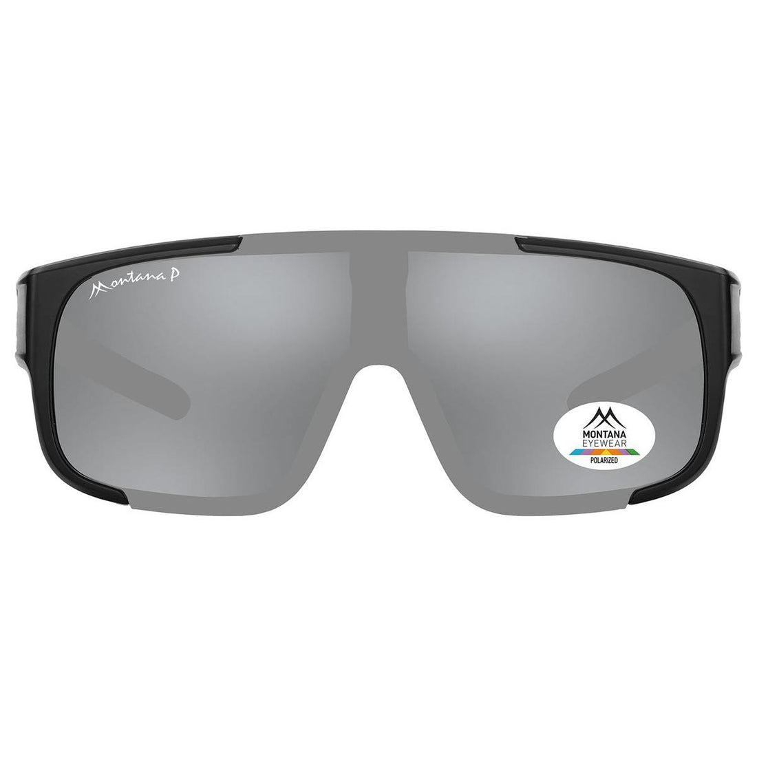 Montana Fit Over Glasses Sunglasses FO9 B Matte Black Silver Revo Mirror Polarized
