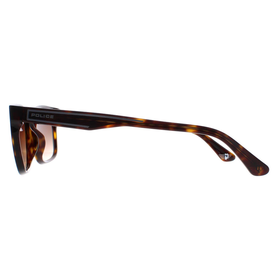 Police Sunglasses SPLB40N Arcade 2 0722 Shiny Dark Havana Brown Gradient